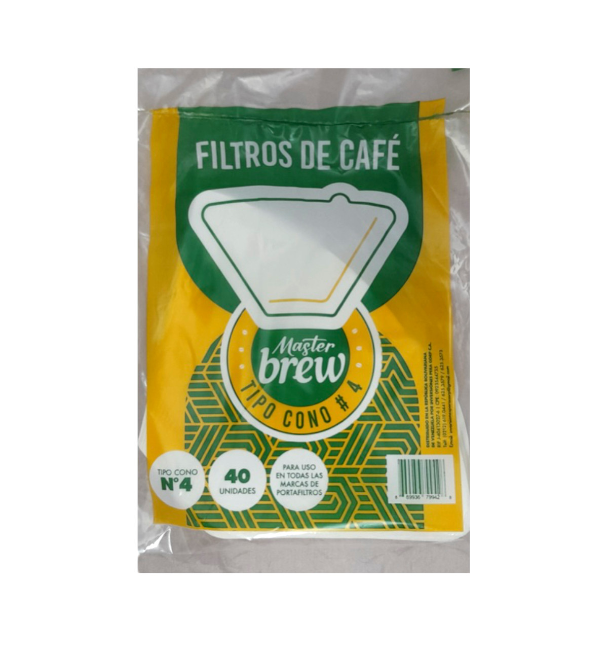 Ver Información de Filtro para Cafetera tipo Cono # 4 Master Brew x 40 en Verines.com