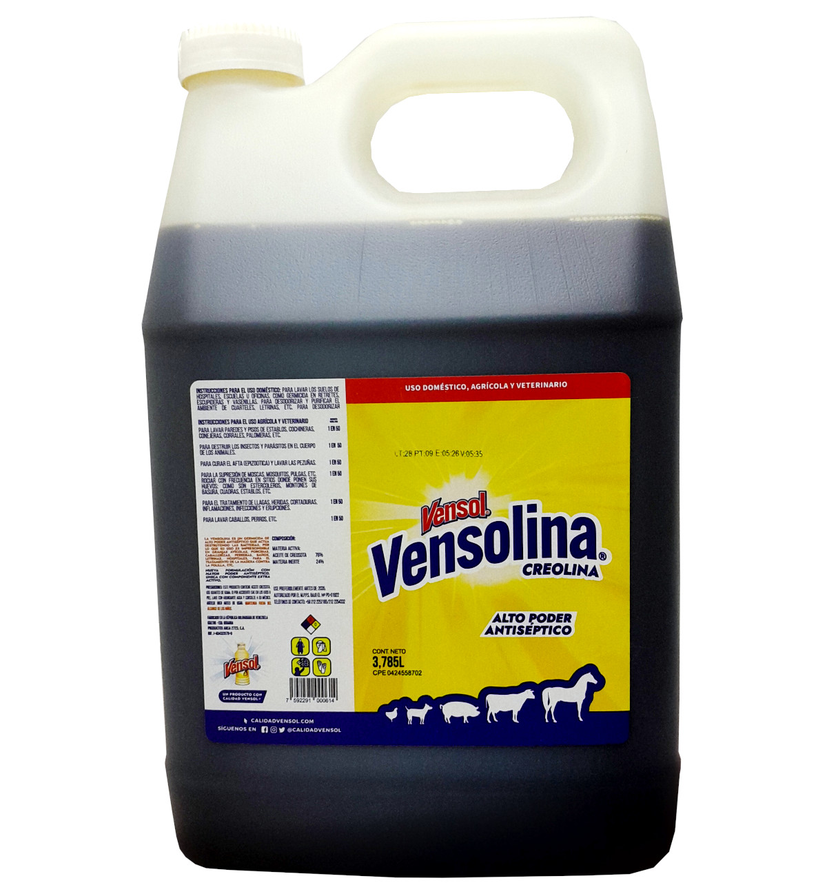 Ver Informaci&oacute;n de Creolina Vensolina Creosota 3785 cc en Verines.com