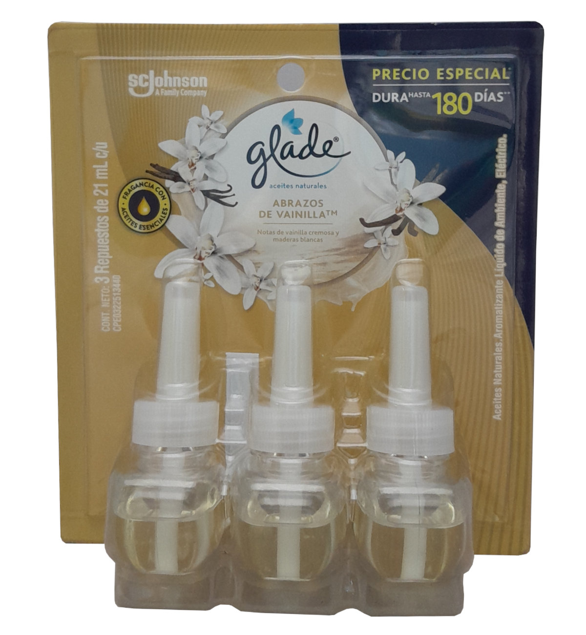 Ver Informaci&oacute;n de Ambientador Aceite Glade Repuesto 21 cc en Verines.com