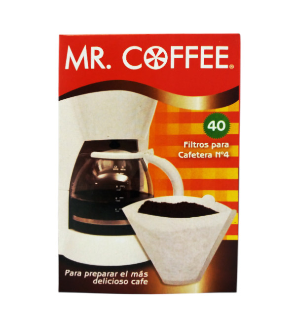 Filtro para Cafetera tipo Cono # 4 Mr. Coffee x 40
