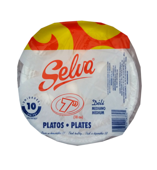 Plato Plástico Desechable Selva PL-7