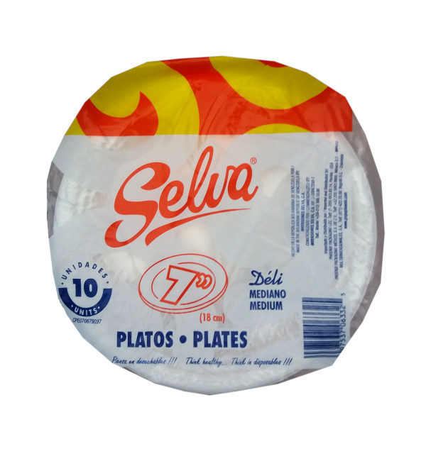 Ver Información de Plato Plstico Desechable Selva PL-7 en Verines.com