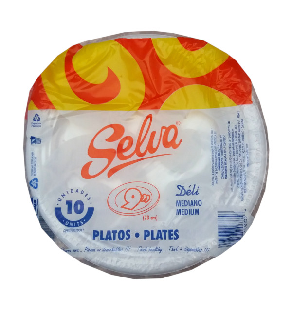 Plato Plástico Desechable Selva PL-9