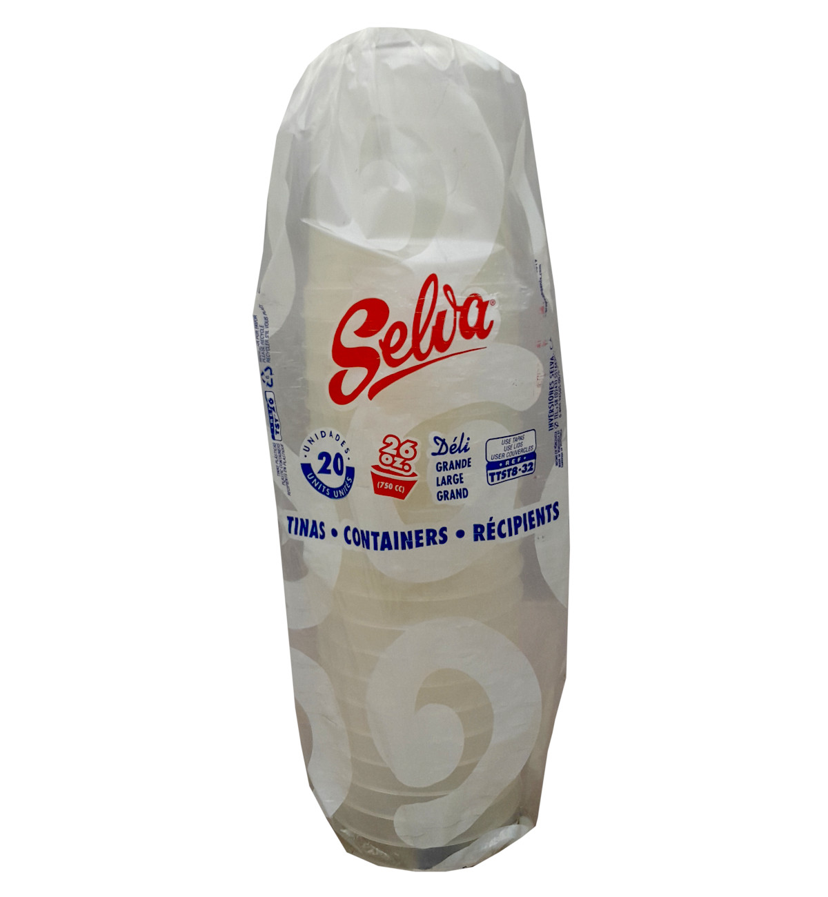 Ver Informaci&oacute;n de Tina Plastica Desechable Selva 26 Oz en Verines.com